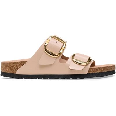 Mules femme Birkenstock Arizona Big Buckle Natural Leather Patent Beige 40 Étroit - Publicité Mules femme Birkenstock Arizona Big Buckle Natural Leather Patent Beige 40 Étroit - Publicité