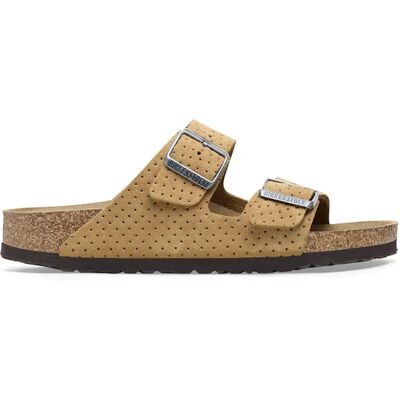 Sandales Birkenstock Arizona BS Suede Embossed Beige 47 - Publicité Sandales Birkenstock Arizona BS Suede Embossed Beige 47 - Publicité