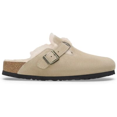 Sabots Birkenstock Boston Suede Leather Beige 42 Étroit - Publicité Sabots Birkenstock Boston Suede Leather Beige 42 Étroit - Publicité