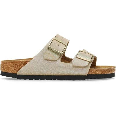 Sandales en cuir suédé femme Birkenstock Arizona Beige 42 Étroit - Publicité Sandales en cuir suédé femme Birkenstock Arizona Beige 42 Étroit - Publicité