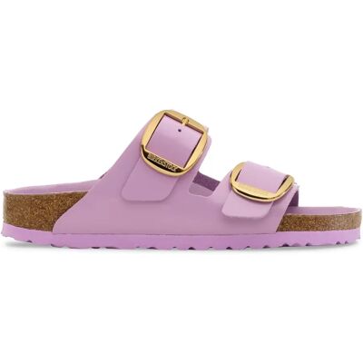 Sandales en cuir verni naturel femme Birkenstock Arizona Violet 36 Étroit - Publicité Sandales en cuir verni naturel femme Birkenstock Arizona Violet 36 Étroit - Publicité