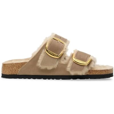 Claquettes femme Birkenstock Arizona Big Buckle Shearling Beige 37 Étroit - Publicité Claquettes femme Birkenstock Arizona Big Buckle Shearling Beige 37 Étroit - Publicité