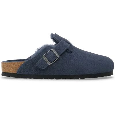 Sandales Birkenstock Boston BS Suede Leather/ Fur New Navy Bleu 36 - Publicité Sandales Birkenstock Boston BS Suede Leather/ Fur New Navy Bleu 36 - Publicité