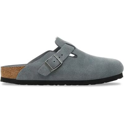 Sandales en cuir suédé Birkenstock Boston Gris 36 - Publicité Sandales en cuir suédé Birkenstock Boston Gris 36 - Publicité