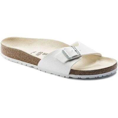 Mules femme Birkenstock Madrid Blanc 43 Étroit - Publicité Mules femme Birkenstock Madrid Blanc 43 Étroit - Publicité