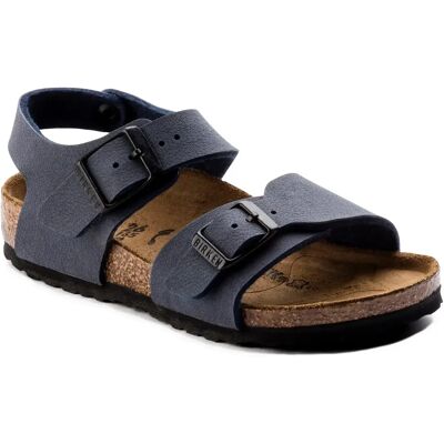 Sandales cuir nubuck jeune garçon Birkenstock New York Birko-Flor Bleu 33 Étroit - Publicité Sandales cuir nubuck jeune garçon Birkenstock New York Birko-Flor Bleu 33 Étroit - Publicité