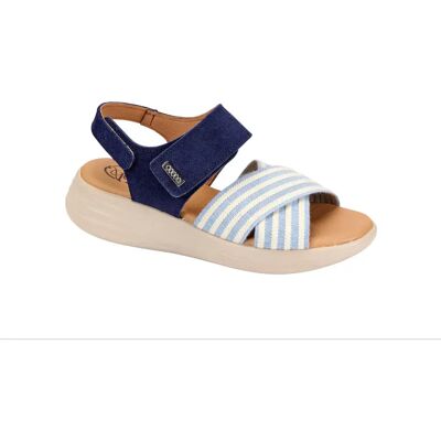 Sandales compensées femme Bruman 3574 Bleu 35 - Publicité Sandales compensées femme Bruman 3574 Bleu 35 - Publicité
