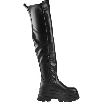 Bottines femme Buffalo Jupiter Overknee Noir 37 - Publicité Bottines femme Buffalo Jupiter Overknee Noir 37 - Publicité