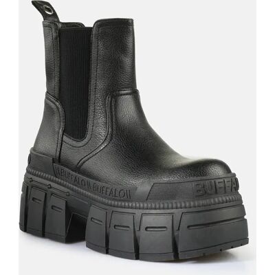 Bottines vegan nappa femme Buffalo Gospher Chelsea Noir 36 - Publicité Bottines vegan nappa femme Buffalo Gospher Chelsea Noir 36 - Publicité