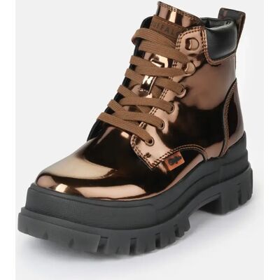 Bottines vegan patent femme Buffalo Aspha Marron 40 - Publicité Bottines vegan patent femme Buffalo Aspha Marron 40 - Publicité