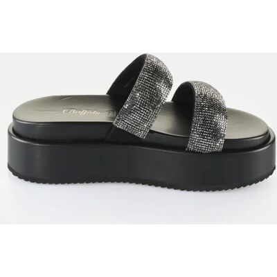 Mules compensées femme Buffalo Noa TS - Vegan Glitter Noir 36 - Publicité Mules compensées femme Buffalo Noa TS - Vegan Glitter Noir 36 - Publicité