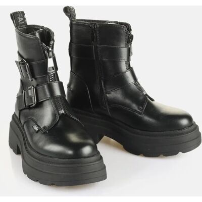 Bottines femme Buffalo Mars Biker Noir 40 - Publicité Bottines femme Buffalo Mars Biker Noir 40 - Publicité