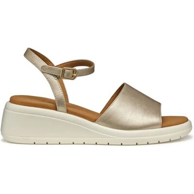 Sandales compensées femme Geox Meliconia A Doré 35 - Publicité Sandales compensées femme Geox Meliconia A Doré 35 - Publicité