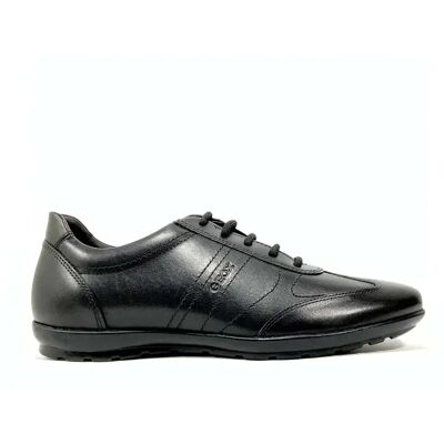 Derbie Geox Symbol Smooth Leather Noir 42,5 - Publicité Derbie Geox Symbol Smooth Leather Noir 42,5 - Publicité
