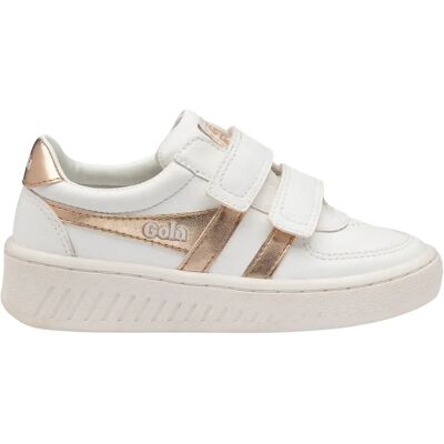 Baskets scratch enfant Gola Grandslam Shine Blanc 33 - Publicité Baskets scratch enfant Gola Grandslam Shine Blanc 33 - Publicité