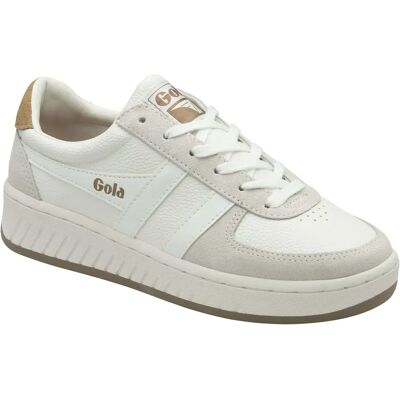Baskets à lacet femme Gola Grandslam 88 Blanc 41 - Publicité Baskets à lacet femme Gola Grandslam 88 Blanc 41 - Publicité