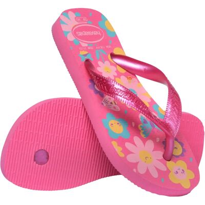 Tongs enfant Havaianas Flores Rose 33/34 - Publicité Tongs enfant Havaianas Flores Rose 33/34 - Publicité