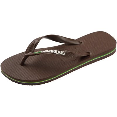 Tongs Havaianas Brasil Logo Marron 45/46 - Publicité Tongs Havaianas Brasil Logo Marron 45/46 - Publicité