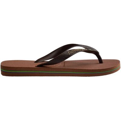 Tongs à logo Havaianas Brasil Marron 37/38 - Publicité Tongs à logo Havaianas Brasil Marron 37/38 - Publicité