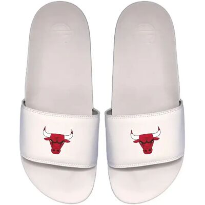 ISlide Claquettes Chicago Bulls Motto Blanc 39/40 - Publicité ISlide Claquettes Chicago Bulls Motto Blanc 39/40 - Publicité