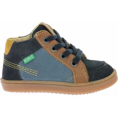 Baskets bébé garçon Kickers Weby Bleu 25 - Publicité Baskets bébé garçon Kickers Weby Bleu 25 - Publicité