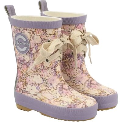 Bottes de pluie imprimées avec dentelles enfant Mikk-Line Violet 34 - Publicité Bottes de pluie imprimées avec dentelles enfant Mikk-Line Violet 34 - Publicité