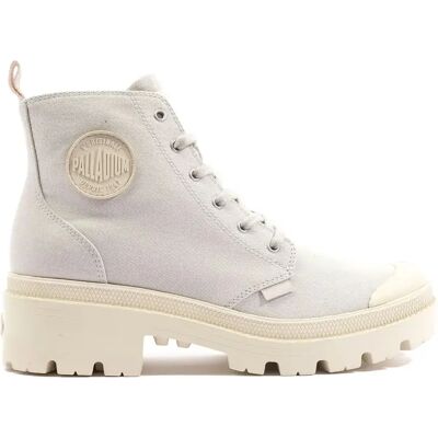 Bottines Palladium Pallabase Twill Gris 40 - Publicité Bottines Palladium Pallabase Twill Gris 40 - Publicité