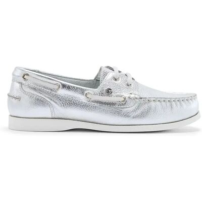 Chaussures bateau femme Pédiconfort Argenté 41 - Publicité Chaussures bateau femme Pédiconfort Argenté 41 - Publicité