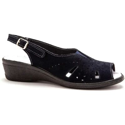 Sandales cuir femme Pédiconfort Bleu 36 - Publicité Sandales cuir femme Pédiconfort Bleu 36 - Publicité