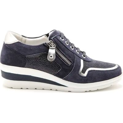 Baskets aérosemelle cuir femme Pédiconfort Bleu 40 - Publicité Baskets aérosemelle cuir femme Pédiconfort Bleu 40 - Publicité