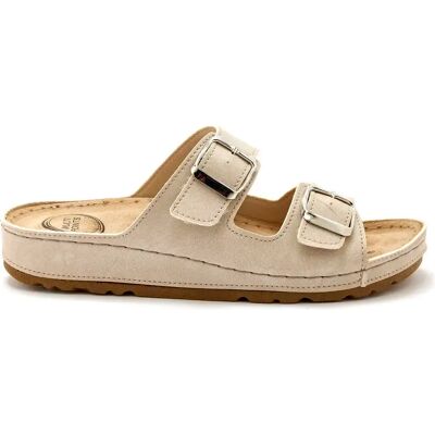 Mules réflexologie extra larges femme Pédiconfort Beige 36 - Publicité Mules réflexologie extra larges femme Pédiconfort Beige 36 - Publicité