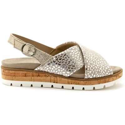 Sandales cuir femme Pédiconfort Beige 39 - Publicité Sandales cuir femme Pédiconfort Beige 39 - Publicité
