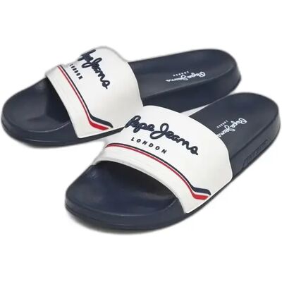 Claquettes Pepe Jeans Origin Blanc 44 - Publicité Claquettes Pepe Jeans Origin Blanc 44 - Publicité