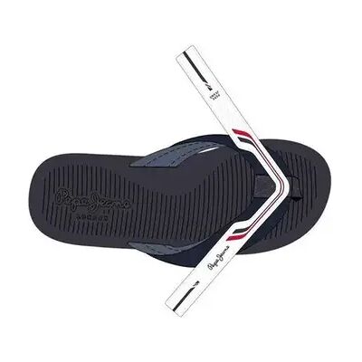 Tongs Pepe Jeans West Club Blanc 44 - Publicité Tongs Pepe Jeans West Club Blanc 44 - Publicité