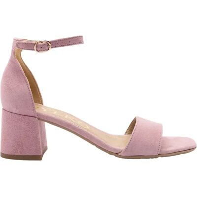 Sandales à talon en cuir velours femme Ryłko Rose 38 - Publicité Sandales à talon en cuir velours femme Ryłko Rose 38 - Publicité