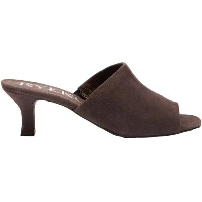 Mules à talon femme Ryłko Arina Marron 38 - Publicité Mules à talon femme Ryłko Arina Marron 38 - Publicité