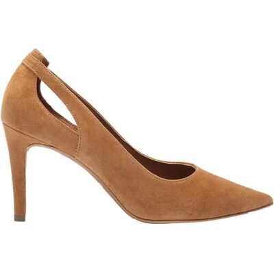 Escarpins en daim rouille avec découpe et talon de 8,5 cm femme Ryłko Phoebe Marron 33 - Publicité Escarpins en daim rouille avec découpe et talon de 8,5 cm femme Ryłko Phoebe Marron 33 - Publicité
