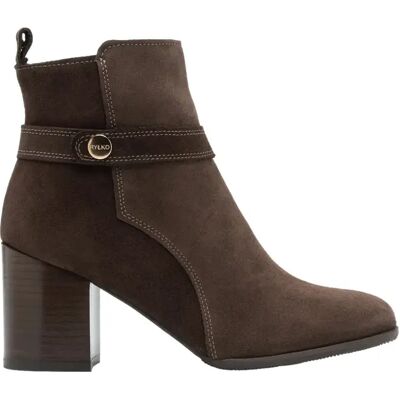 Bottines en cuir suédé femme Ryłko Marron 38 - Publicité Bottines en cuir suédé femme Ryłko Marron 38 - Publicité
