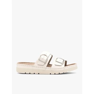 Mules en cuir femme Ryłko Beige 37 - Publicité Mules en cuir femme Ryłko Beige 37 - Publicité