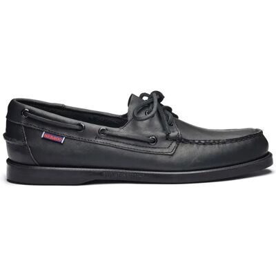 Chaussures Sebago Portland - Noire - Cuir - Décontracté - Chaussures bateau - Publicité Chaussures Sebago Portland - Noire - Cuir - Décontracté - Chaussures bateau - Publicité