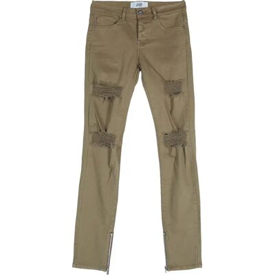 Jeans cheville zippé Sixth June M2458HDE Marron 28 - Publicité Jeans cheville zippé Sixth June M2458HDE Marron 28 - Publicité