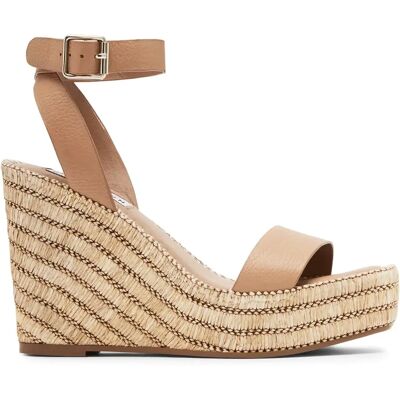 Sandales compensées femme Steve Madden Cassie Beige 41 - Publicité Sandales compensées femme Steve Madden Cassie Beige 41 - Publicité