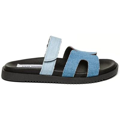 Claquettes femme Steve Madden Missile-E Bleu 38 - Publicité Claquettes femme Steve Madden Missile-E Bleu 38 - Publicité