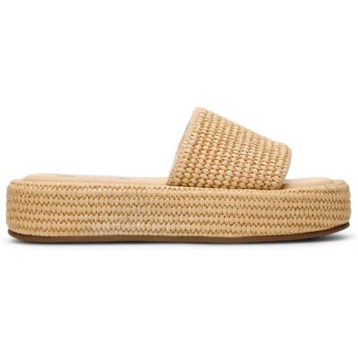 Mules compensées femme Steve Madden Beachy Beige 38 - Publicité Mules compensées femme Steve Madden Beachy Beige 38 - Publicité
