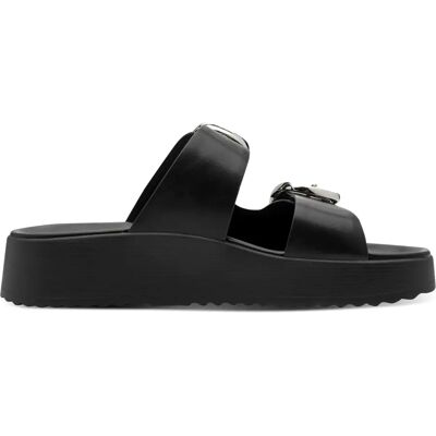 Mules compensées femme Tamaris 1-27417-46 Noir 37 - Publicité Mules compensées femme Tamaris 1-27417-46 Noir 37 - Publicité