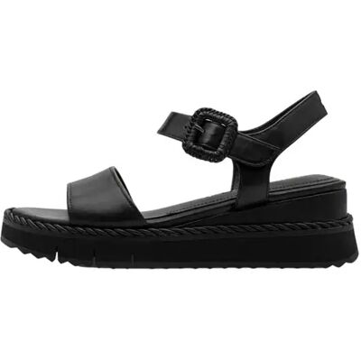 Sandales compensées en cuir femme Tamaris Noir 39 - Publicité Sandales compensées en cuir femme Tamaris Noir 39 - Publicité