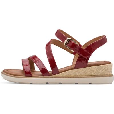 Sandales compensées femme Tamaris 1-28713-46 Rouge 38 - Publicité Sandales compensées femme Tamaris 1-28713-46 Rouge 38 - Publicité