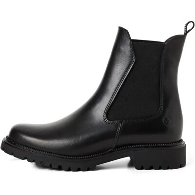 Bottines femme Tamaris Chelsea confort en cuir Noir 38 - Publicité Bottines femme Tamaris Chelsea confort en cuir Noir 38 - Publicité