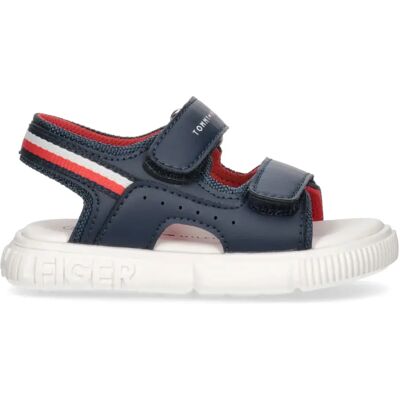 Sandales scratch rayures bébé Tommy Hilfiger Bleu 29 - Publicité Sandales scratch rayures bébé Tommy Hilfiger Bleu 29 - Publicité