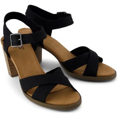 Sandales à talon femme Toms Majorca Ankle Stap Noir 36,5 - Publicité Sandales à talon femme Toms Majorca Ankle Stap Noir 36,5 - Publicité